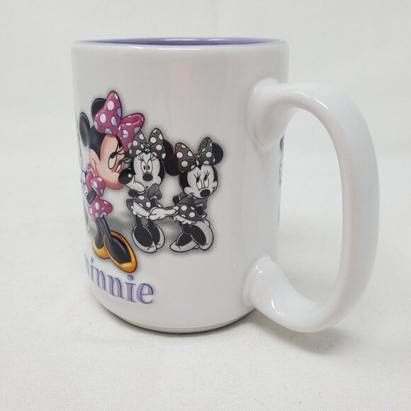 Disney Parks Minnie Mouse Emotions Embossed Coffee Mug 3D Pink Shadow Style - Picture 3 of 9